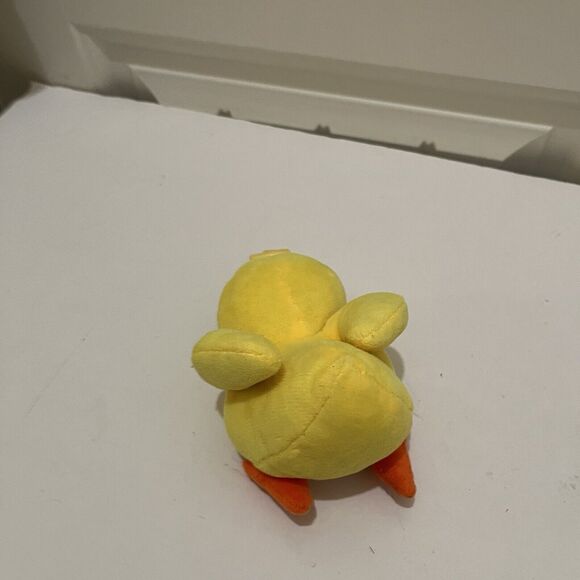 Kids Yellow Orange Chick Duck Plush 5" Stuffed Animal Toy Easter Spring - Picture 6 of 9
